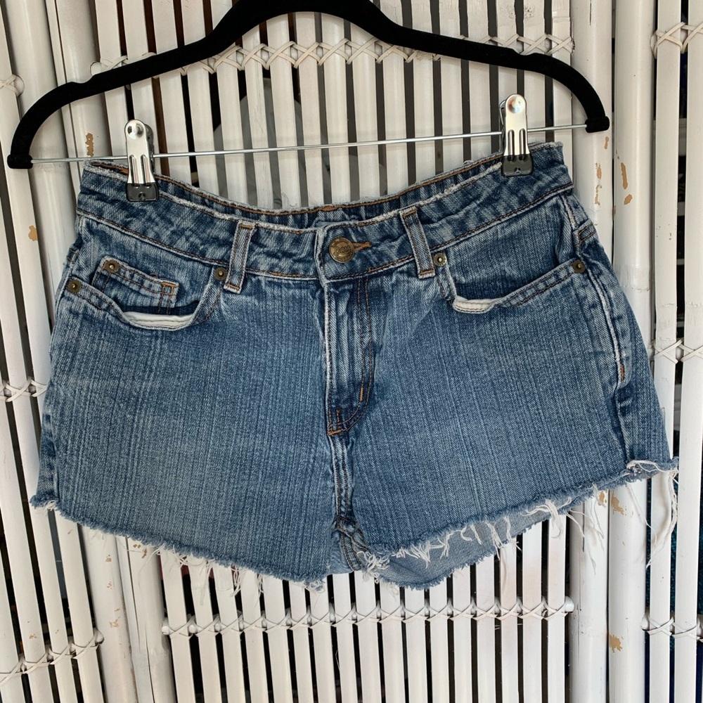 Vintage Bass Distressed Worn Denim Cutoff Shorts